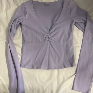 Purple Long Sleeve Brandy Melville Gina Top